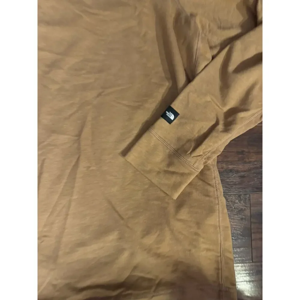 The North Face Shirt Mens Brown Long Sleeve Crew Neck Soft Stretch XXL
